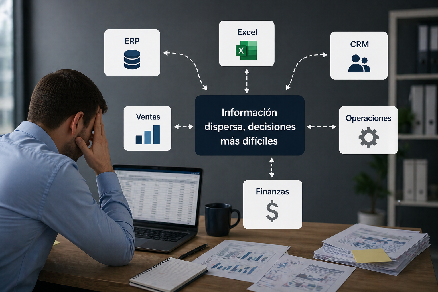 Datos dispersos en múltiples herramientas