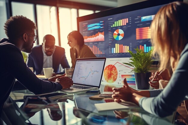 Equipo revisando indicadores financieros y dashboards
